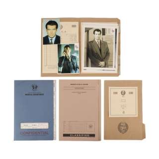 James Bond: Various Productions | James Bond’s (Pierce Brosnan) MI6 Medical File, North Korean Spy Report and US Military File | Propstore