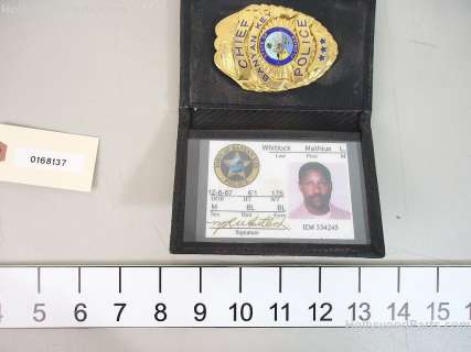 Out of Time Matt Lee Whitlock (Denzel Washington) Police Badge and ID | Hollywood Parts