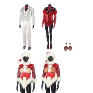 Monty Python Live (Mostly) | Samuel Holmes and Carol Cleveland’s "Christmas in Heaven" Costumes and Pair of Santa Costumes | Propstore