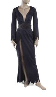 ELVIRA PRODUCTION-USED J & M COSTUMES SHORTER ELVIRA DRESS FROM "ELVIRA: MISTRESS OF THE DARK" WITH A-1 PLEATING BELT | Julien’s