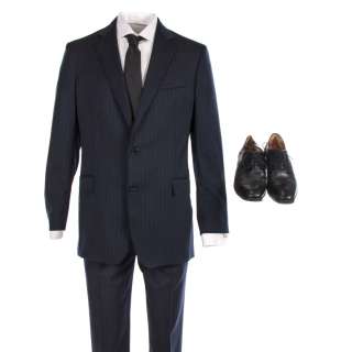 Lot #44 – Condor Joe Turner Max Irons Screen Worn Stunt Suit Shirt Tie Cufflinks & Shoes Ep 202