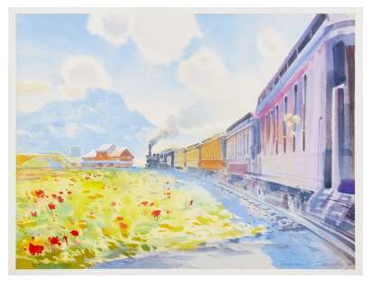 Thomas And the Magic Railroad | Shining Time Station Watercolor Concept Artwork | Julien’s