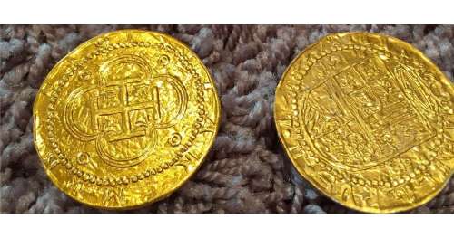 Lot of (2) Prop Gold Coins from "Pirates of the Caribbean" starring Johnny Depp | Piece of the Past