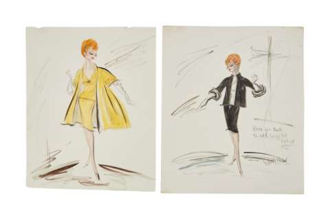 Lucille Ball | Edith Head Costume Illustrations | Julien’s