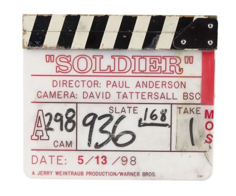 Jerry Weintraub | Lot #178 - “Soldier” Clapperboard | Julien’s