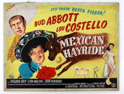 Mexican Hayride (1948) - Original hand painted poster artwork, starring Bud Abbott and Lou… | Ewbank’s