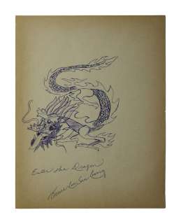 Bruce Lee | Signed Dragon Drawing | Julien’s