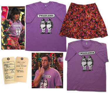 Adam Sandler Screen-Worn Tweedledee & Tweedledum T-Shirts & Skirt From ’’Jack and Jill’’ | Nate Sanders