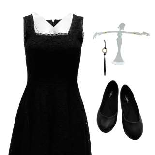 Bailey White Abigail Rhyne Screen Worn Spaghetti Strap Dress, Bracelet, Earrings & Dress Shoes Ch 2 Sc 11 | VIP Fan Auctions