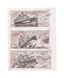 Irwin Allen | "The Poseidon Adventure" Original Storyboard Illustration | Julien’s