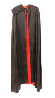 Vampire cape, black polyester, lined in red, Western Costume Company label inside neck with… | Ewbank’s