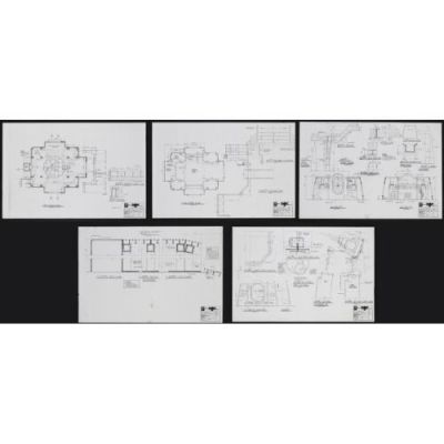 BIRDS OF PREY (T.V. SERIES 2002-2003) - Lot #66 : Set of Five New Gotham Clocktower Blueprints