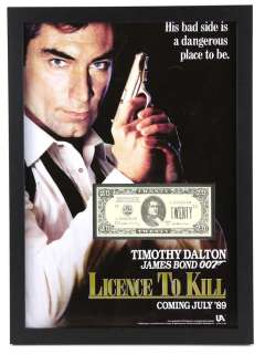 James Bond License to Kill (1989) - A Prop Dollar Bill, from the stacks seen inside the Sanchez… | Ewbank’s