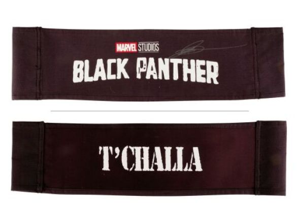 BLACK PANTHER (2018) - Lot #930 : Jose Fernandez-Autographed Chadwick Boseman‘s "T‘Challa" Chairback