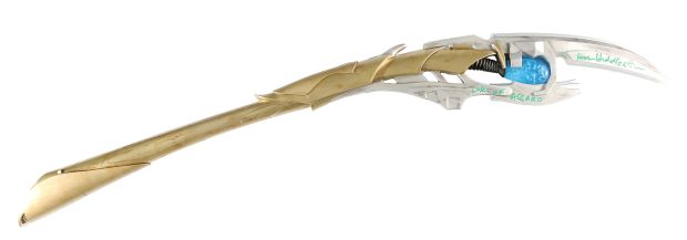 Tom Hiddleston as Loki in The Avengers (JSA) Signed Prop Replica Sceptor with Long Character Name | SWAU