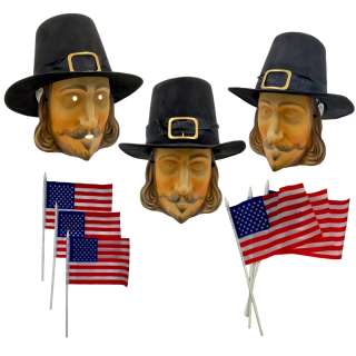 Lot 171 - Thanksgiving Film Prop Auction - Pilgrim Mask Prop Set