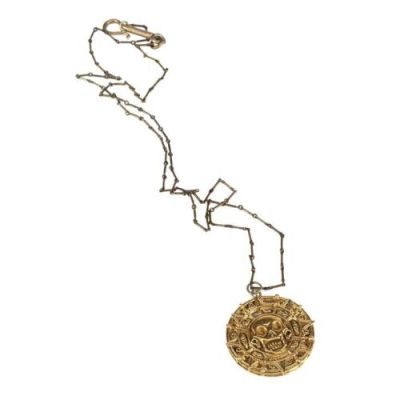 PIRATES OF THE CARIBBEAN: THE CURSE OF THE BLACK PEARL (2003) - Lot #271 : Cursed Aztec Medallion Necklace