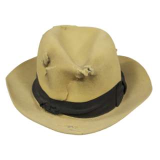 DICK TRACY - Dick Tracy (Warren Beatty) signature hat with bullet holes