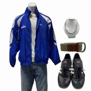 Y2K Soccer Chris (The Kid Laroi) Screen Worn Jacket, T-Shirt, Jeans, Belt, Necklace & Sneakers Ch 1 Sc 30-42 | VIP Fan Auctions