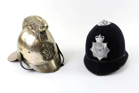 Benny Hill Show - A guard’s helmet worn by Benny Hill with interior label ’Martin Adams’ with B Hill | Ewbank’s
