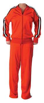Lot 730 - "Sue Sylvester" red, black and white signature tracksuit.