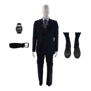 Novocaine Nate (Jack Quaid) Screen Worn 2 Piece Suit, Dress Shirt, Boots, Belt, Tie, Socks & Watch Ch 6 Sc 27-47a Stg 1 | VIP Fan Auctions