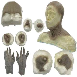 The Last Voyage of the Demeter Dracula / Nosferatu (Javier Botet) Production Worn Cowl, Forehead, Right Ear, Left Ear, Nose, Chin, Face Right, Face Left & Hands Prosthetic Set | VIP Fan Auctions