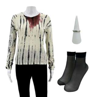 Scream VI Kirby Reed Screen Worn Stunt Double Shirt, Jeans, Socks & 3 Rings | VIP Fan Auctions