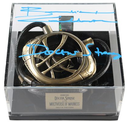 Doctor Strange in the Multiverse of Madness Eye of Agamotto Prop Replica (Official Pix) Signed by Benedict Cumberbatch with Character Name | SWAU