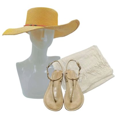 Blink Twice Camilla Screen Worn Beach Wrap, Hat & Sandals Ch 2,6b Sc 22-26 ,99-121 | VIP Fan Auctions