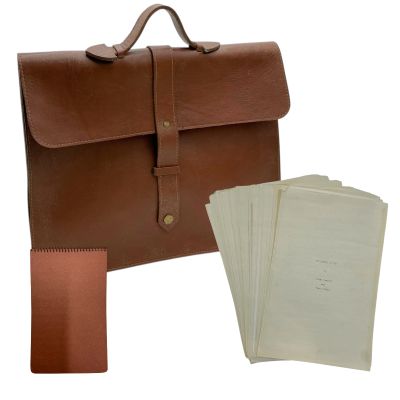 Hedda Eileen Lovborg Leather Bag, Notebook & The Future Of Sex Manuscript | VIP Fan Auctions