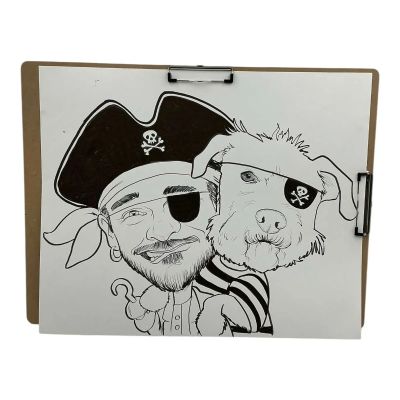 MERV Merv & Russ Screen Used Drawing W/ Clipboard | VIP Fan Auctions