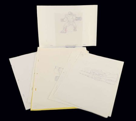 Lot 6157 - Marvel - Cartoon concept art including ; Iron Man, Arrow, Silver Surfer, and others, with COA from… | Ewbank’s