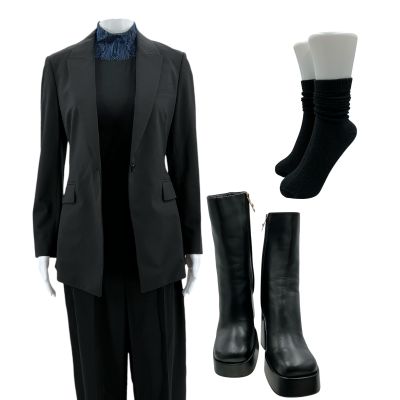 Lot 93: Mercy Maddox Screen Worn Suit Jacket, Shirt, Pants, Socks & Boots Ch 2 Sc Multiple | VIP Fan Auctions