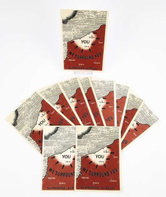 Lot 3124 - Dunkirk (2017) - Eight We surround You Prop Leaflets/Flyers from the Christopher Nolan war film.