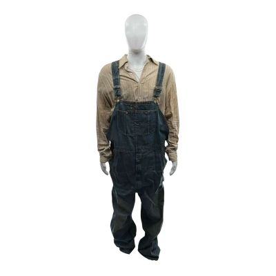 Lot 50: Marty Supreme Hoff Screen Worn Stunt Double Overalls, Button-Up Shirt & T-Shirt Ch 1 Sc 124d-124efg | VIP Fan Auctions