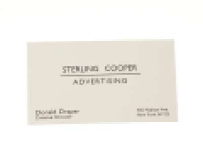 Mad Men | Don’s Sterling Cooper Business Card | ScreenBid