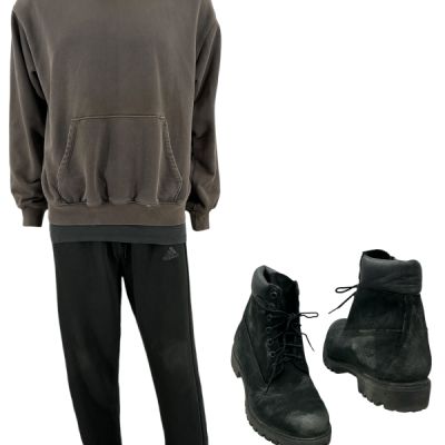 Lot 24: Poker Face Season 2 Juice Screen Worn Stunt Double Hoodie, T-Shirt, Track Pants & Boots Ch 1 Sc 37, 40, 41 Ep 207 | VIP Fan Auctions