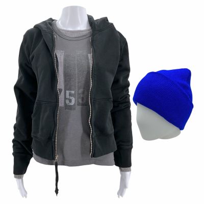 Poker Face Season 2 Maddy Saint Marie (Awkwafina) Screen Worn Hoodie, (2) Shirts & Beanie Ch 2 Sc 9-12 Ep 209 | VIP Fan Auctions