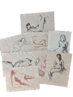 Lot 176 - Tulip Fever Jan Van Loos (Dane DeHaan) Nude Sketches Movie Props