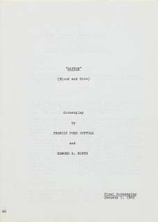 A final screenplay for Patton | Bonhams
