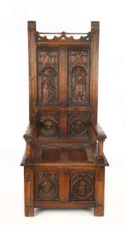Lot 632 - THE VIRGIN QUEEN GOTHIC STYLE THRONE