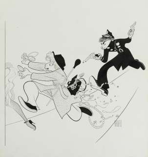 An Al Hirschfeld illustration of "The Incredible Jewel Robbery" | Bonhams