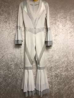 "Superhero Show" - Season 3 Ep. 11- #1 Hero - 1970s White & Silver 1970’s jumpsuit w/flared arm cuff | Direct Liquidation