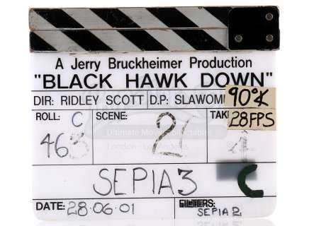 BLACK HAWK DOWN (2001) - Lot 156 - Production Clapperboard