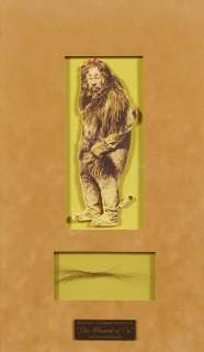 Lot 130 - A group of actual lion hair from Bert Lahr‘s Cowardly Lion costume in The Wizard of Oz