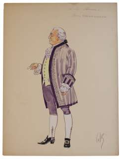 Oscar Winning Costume Designer, Arlington Valles Original Sketch From the 1940 Film ’’Northwest Passage’’ Starring Spencer Tracy | Nate Sanders