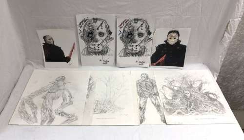 "Freddy vs Jason" Movie - Large group of assorted original Jason’s concept sketches & prints includi | Direct Liquidation