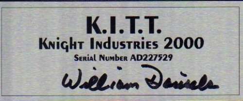 William Daniels signed replica plate | Piece of the Past