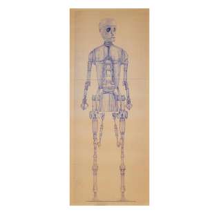 "Robot" Front View Blueline from the Original ILM Blueprints for Star Wars: Episode VI – Return of the Jedi. | Bonhams